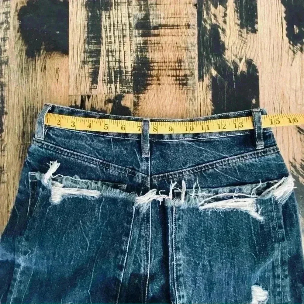 BLUE REVIVAL High Rise Distressed Boyfriend Jeans NWOT Size 28 - Picture 8 of 12